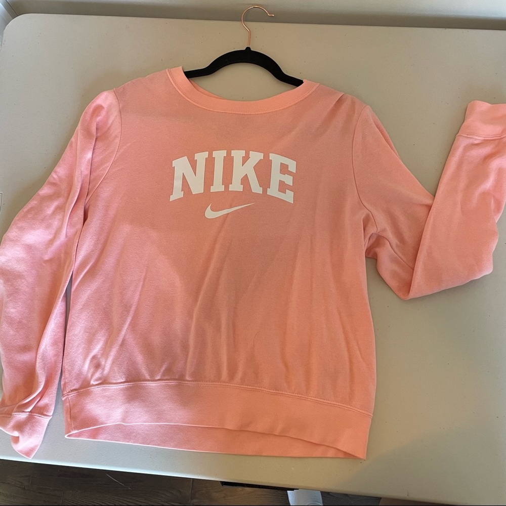 Pink Nike crew neck